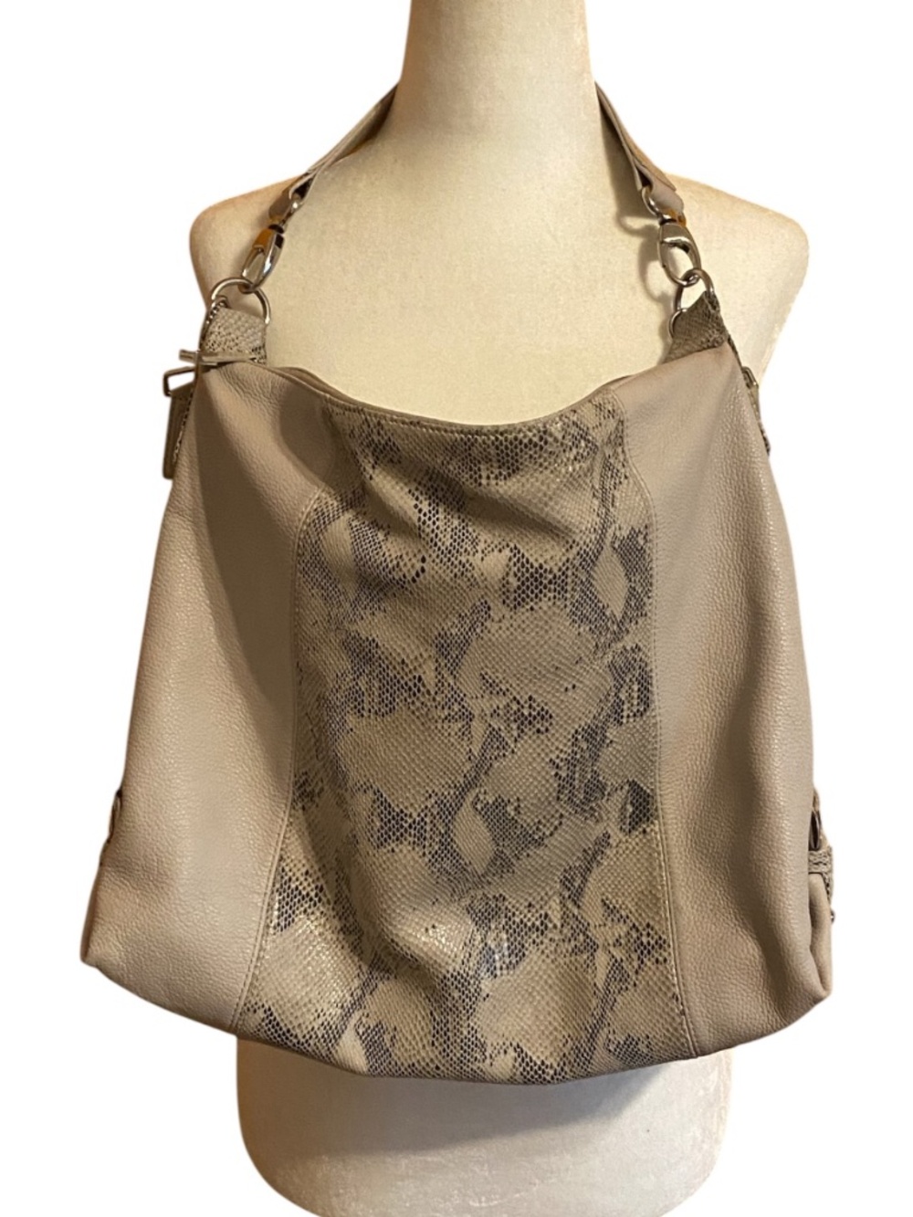 Leather & snakeskin SOPRANO brand crossbody/shoulder bag